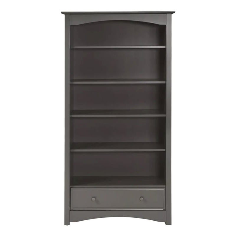 DaVinci Universal 5-Adjustable Pine Wood Shelf Kids Bookcase in Slate