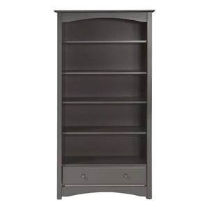 DaVinci Universal 5-Adjustable Pine Wood Shelf Kids Bookcase in Slate