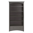 DaVinci Universal 5-Adjustable Pine Wood Shelf Kids Bookcase in Slate