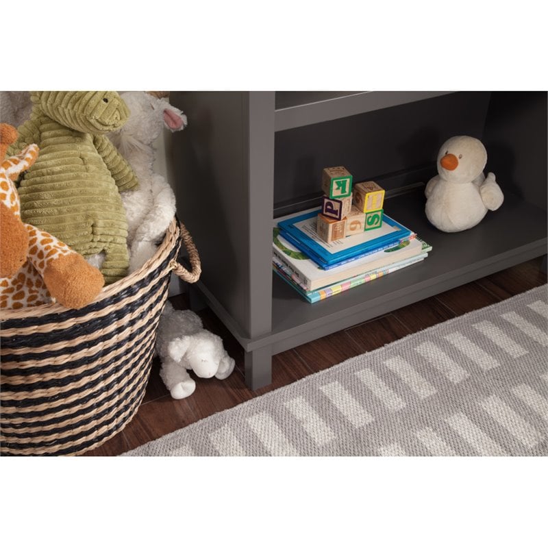DaVinci Autumn Pine Wood Kids Bookcase/Hutch in Slate