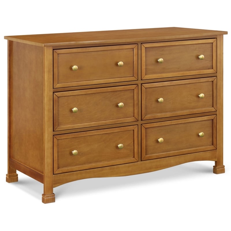 DaVinci Kalani 6 Drawer Double Wide Dresser in Chestnut