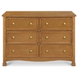 DaVinci Kalani 6 Drawer Double Wide Dresser in Chestnut