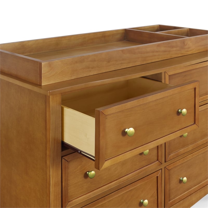DaVinci Kalani 6 Drawer Double Wide Dresser in Chestnut