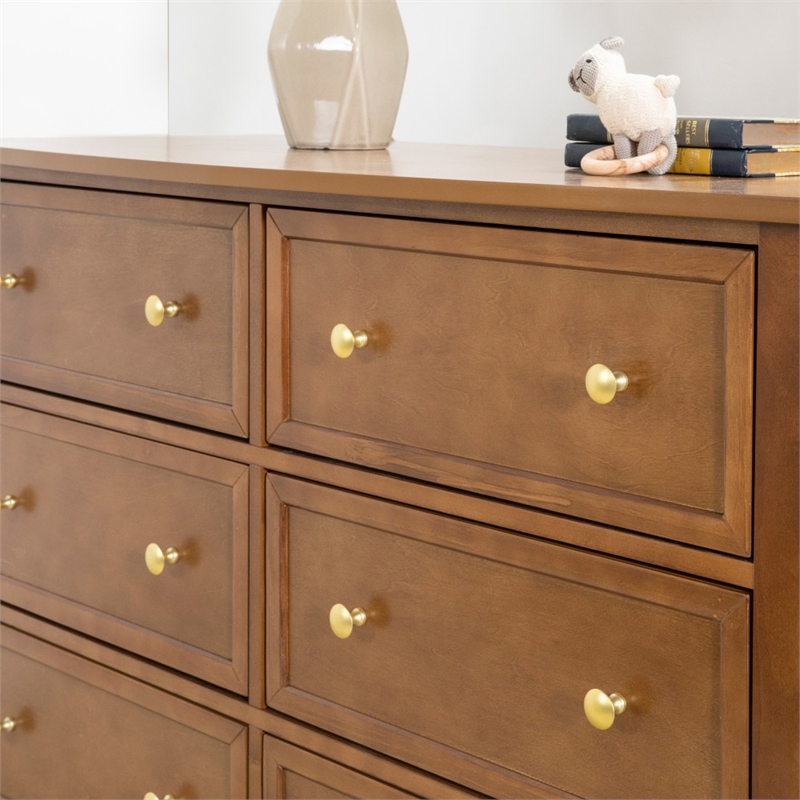 DaVinci Kalani 6 Drawer Double Wide Dresser in Chestnut
