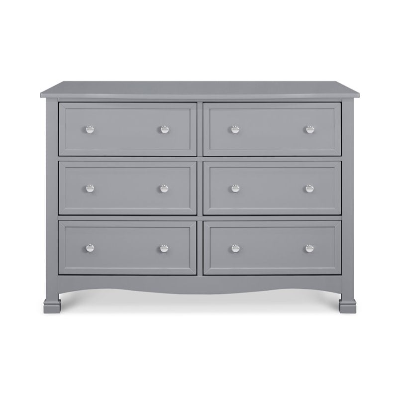 DaVinci Kalani 6 Drawer Double Wide Dresser in Gray