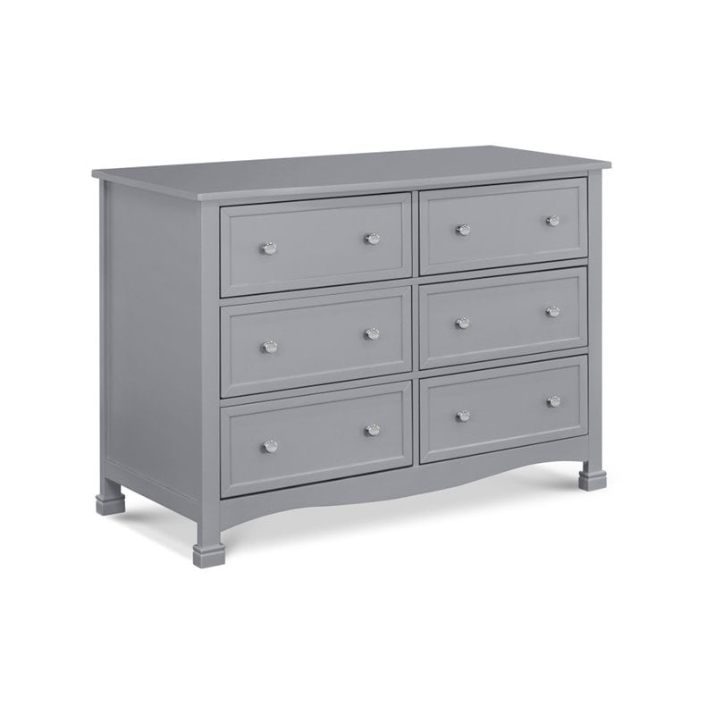 DaVinci Kalani 6 Drawer Double Wide Dresser in Gray