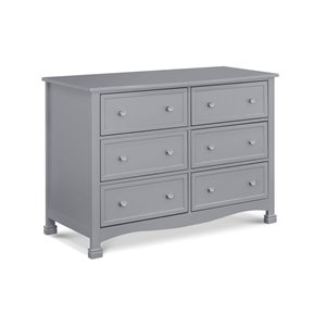 DaVinci Kalani 6 Drawer Double Wide Dresser in Gray
