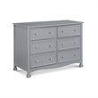 DaVinci Kalani 6 Drawer Double Wide Dresser in Gray