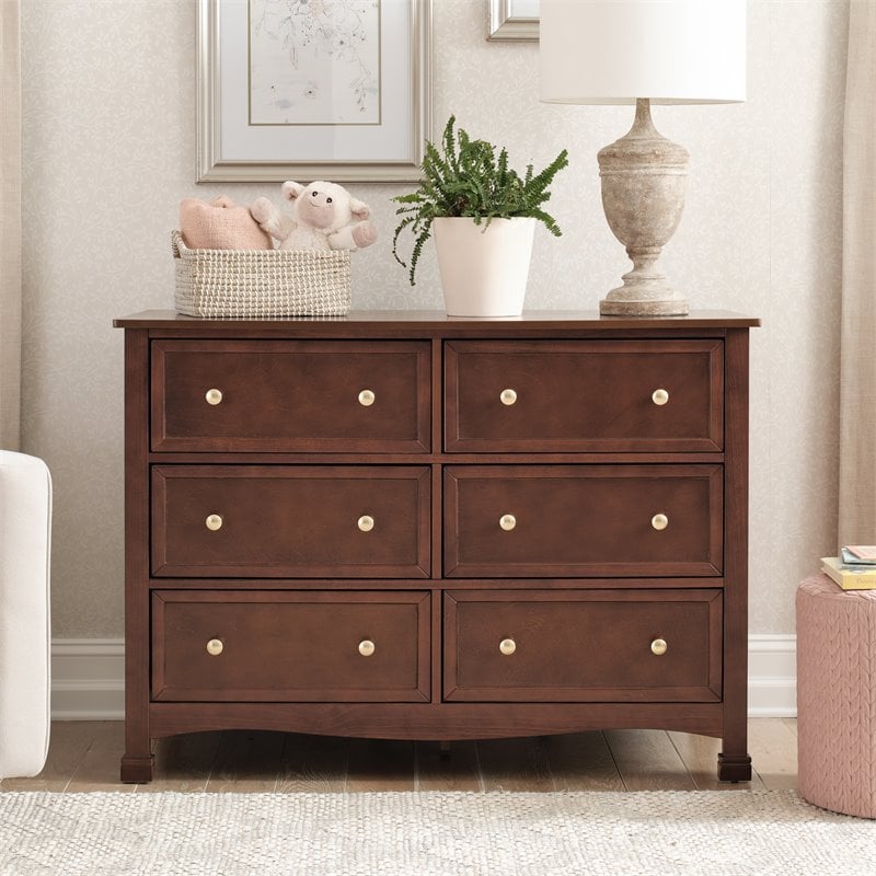 DaVinci Kalani 6 Drawer Double Wide Dresser in Espresso