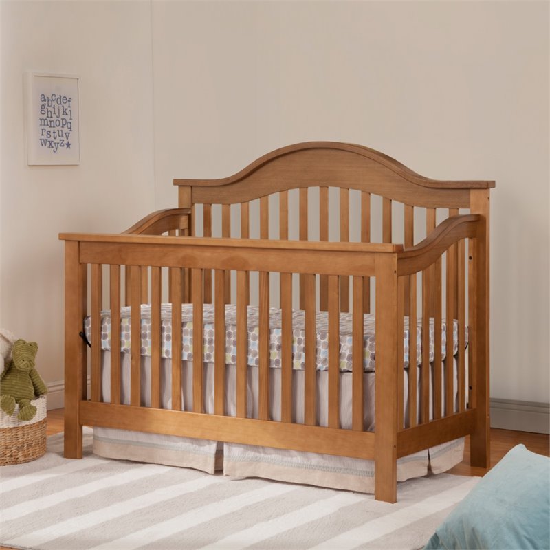 DaVinci Jayden Solid Wood 4-in-1 Convertible Crib in Chestnut