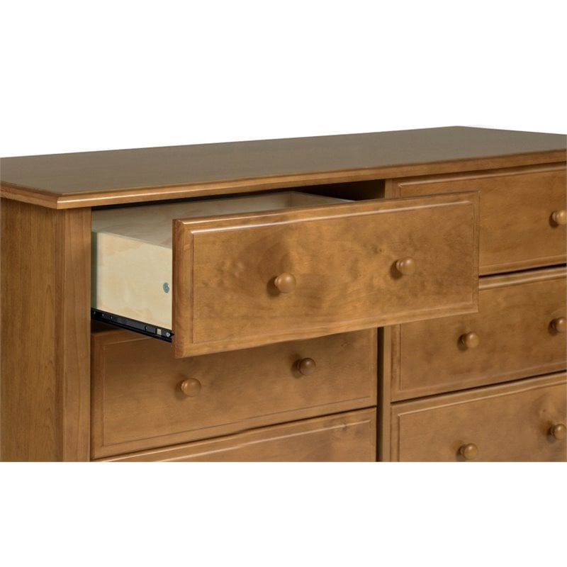 DaVinci Jayden Wooden 6-Drawer Double Wide Dresser in Chestnut Brown