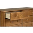 DaVinci Jayden Wooden 6-Drawer Double Wide Dresser in Chestnut Brown