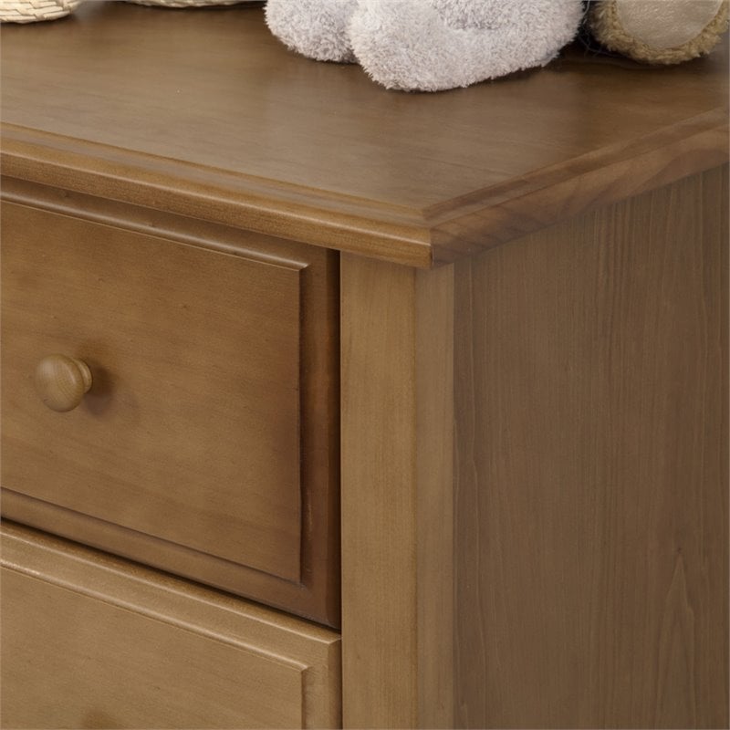 DaVinci Jayden Wooden 6-Drawer Double Wide Dresser in Chestnut Brown