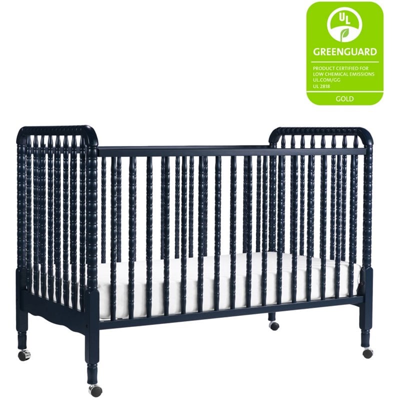 DaVinci Jenny Lind Solid Wood 3-in-1 Convertible Crib in Navy Blue