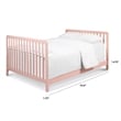 DaVinci Hidden Hardware Wood Twin-Full Size Bed Conversion Kit in Petal Pink