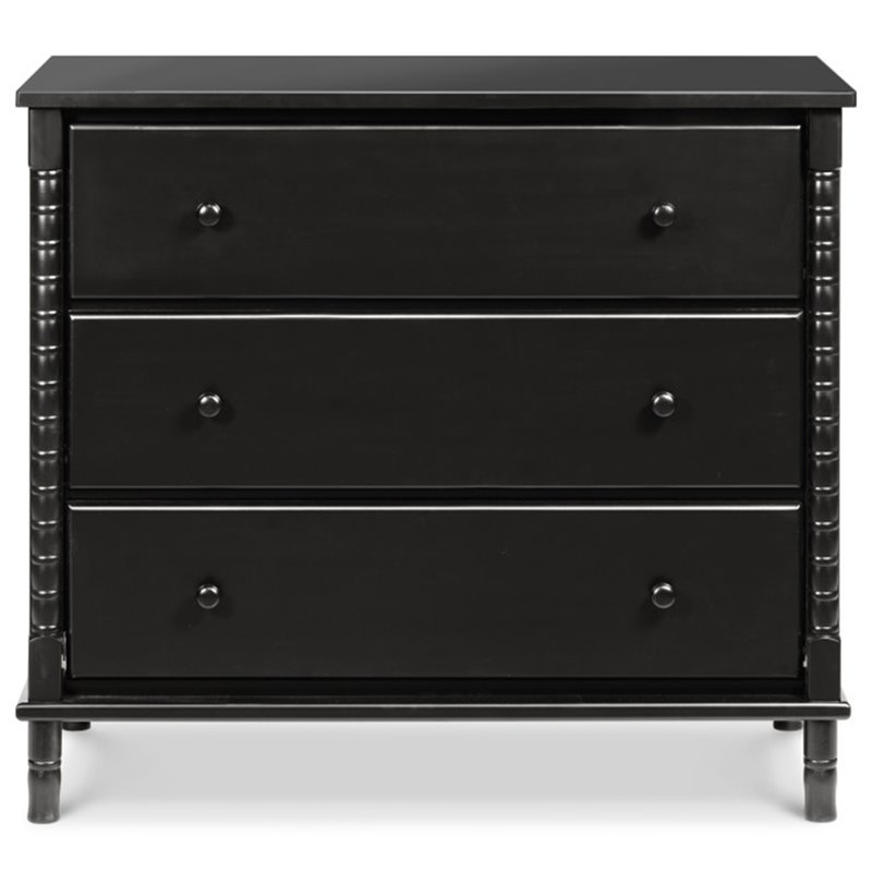 DaVinci Jenny Lind 3-Drawer Spindle Baby Dresser in Ebony