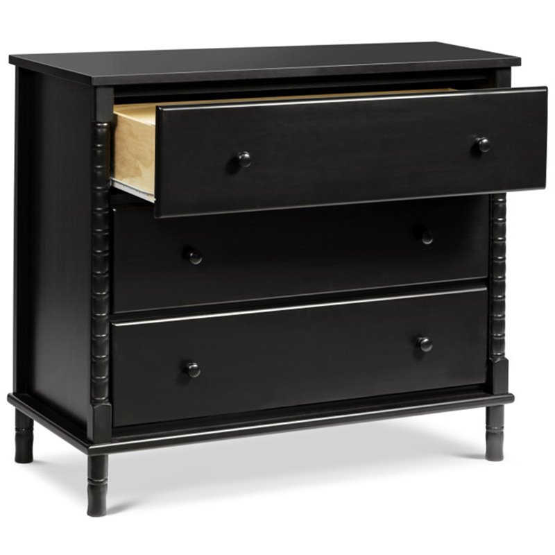 DaVinci Jenny Lind 3-Drawer Spindle Baby Dresser in Ebony