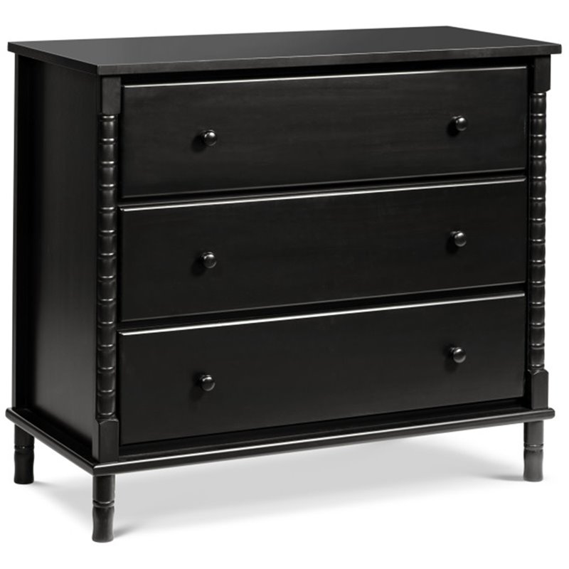 DaVinci Jenny Lind 3-Drawer Spindle Baby Dresser in Ebony
