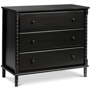 DaVinci Jenny Lind 3-Drawer Spindle Baby Dresser in Ebony