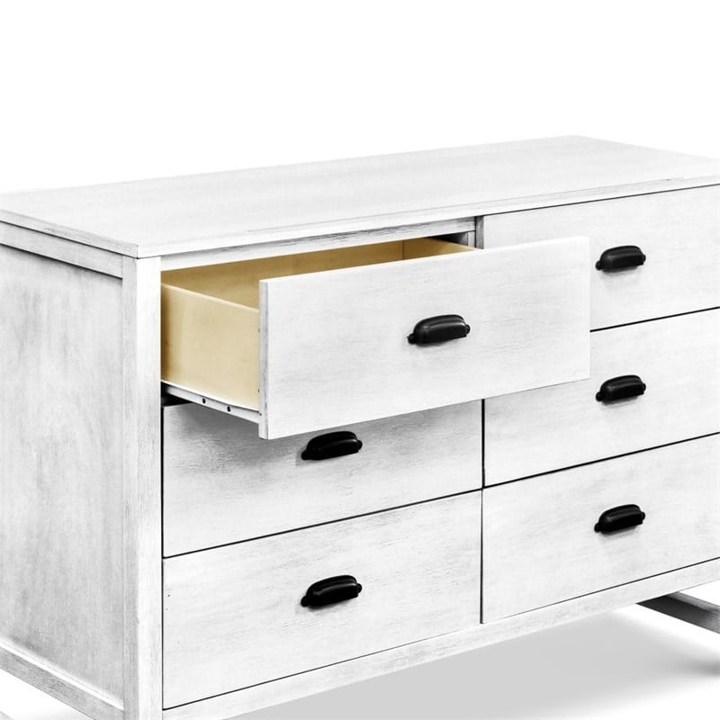 DaVinci Fairway 6-Drawers Pine Wood Double Dresser in Cottage White