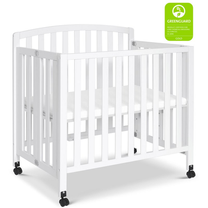 Davinci Dylan Folding Portable 3-in-1 Mini Crib in White