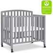 Davinci Dylan Folding Portable 3-in-1 Mini Crib in Gray