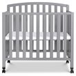 Davinci Dylan Folding Portable 3-in-1 Mini Crib in Gray