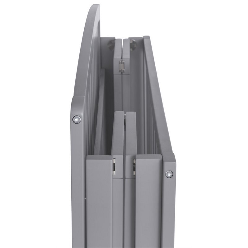 Davinci Dylan Folding Portable 3-in-1 Mini Crib in Gray