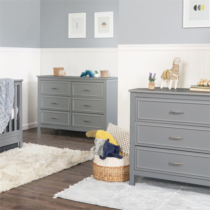 Davinci Charlie 3-Drawer Dresser in Gray