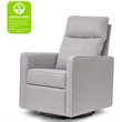 Davinci Gabby Pillowback Swivel Glider in Misty Gray