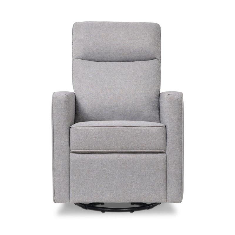 Davinci Gabby Pillowback Swivel Glider in Misty Gray