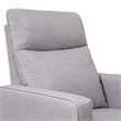 Davinci Gabby Pillowback Swivel Glider in Misty Gray