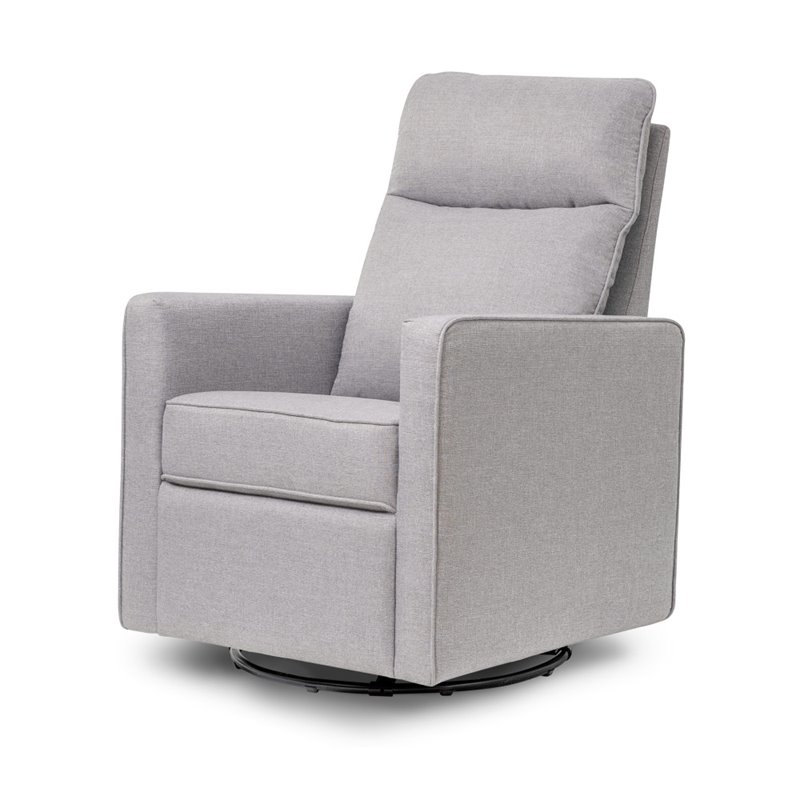 Davinci Gabby Pillowback Swivel Glider in Misty Gray