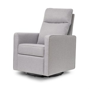 Davinci Gabby Pillowback Swivel Glider in Misty Gray