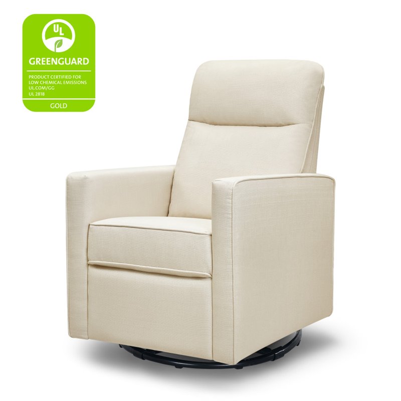 Davinci Gabby Pillowback Swivel Glider in Natural Oat