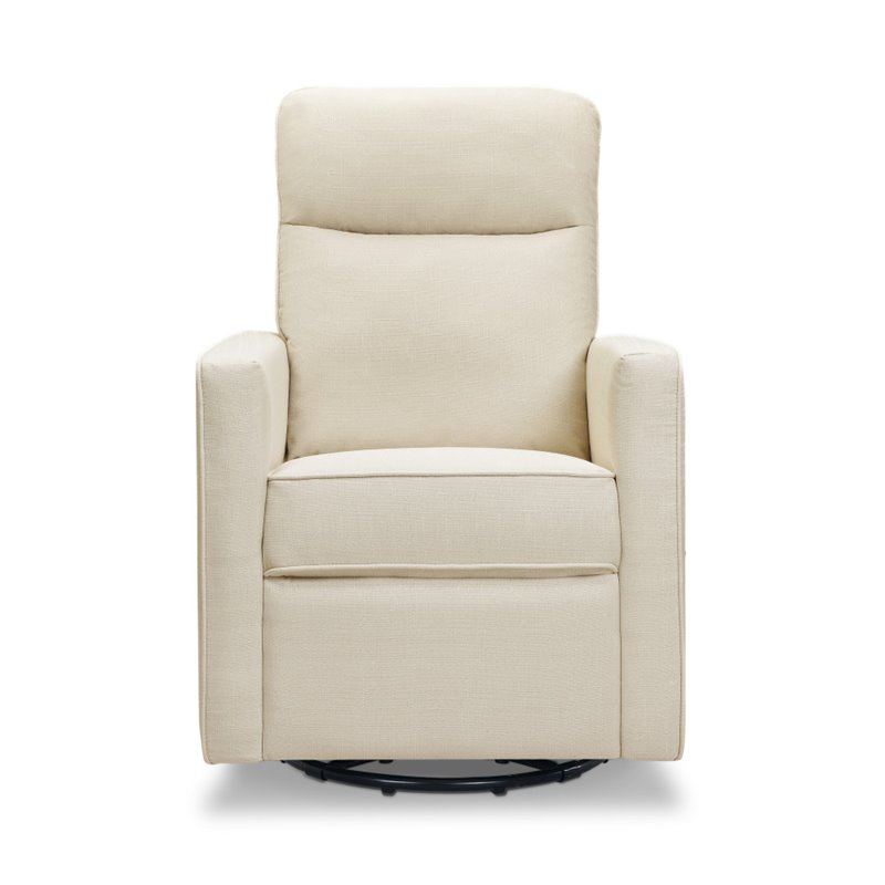 Davinci Gabby Pillowback Swivel Glider in Natural Oat