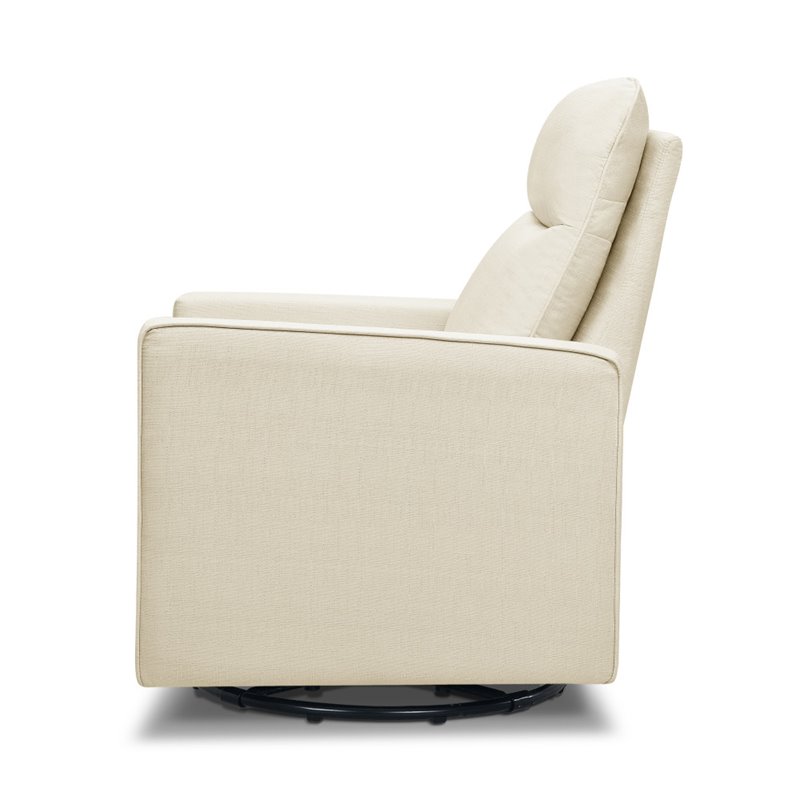 Davinci Gabby Pillowback Swivel Glider in Natural Oat