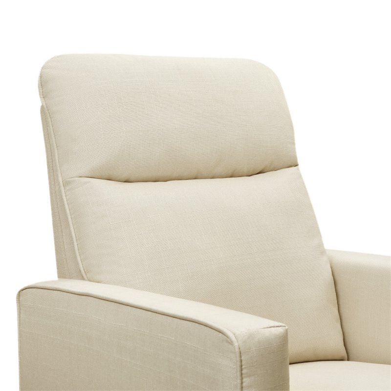 Davinci Gabby Pillowback Swivel Glider in Natural Oat