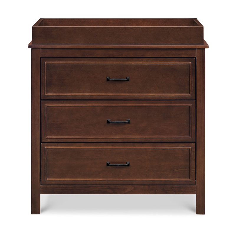 4-in-1 Convertible Crib and Matching Dresser Changing Table Set in Espresso