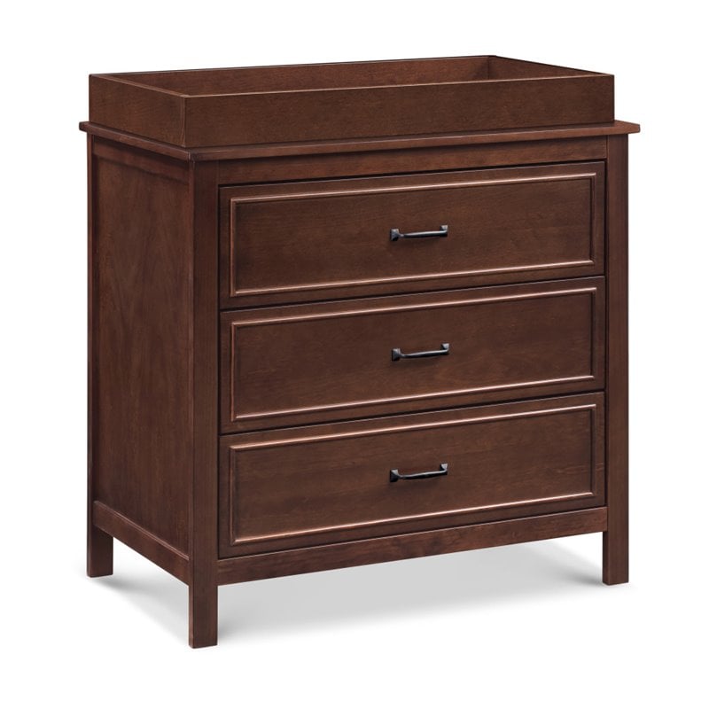 4-in-1 Convertible Crib and Matching Dresser Changing Table Set in Espresso