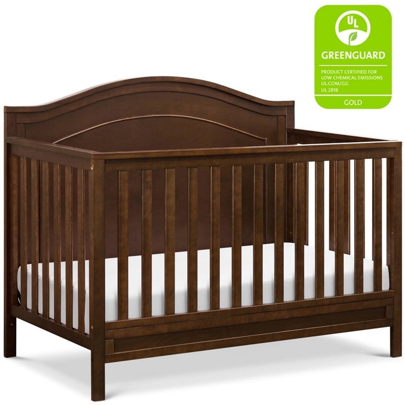 4-in-1 Convertible Crib and Matching Dresser Changing Table Set in Espresso