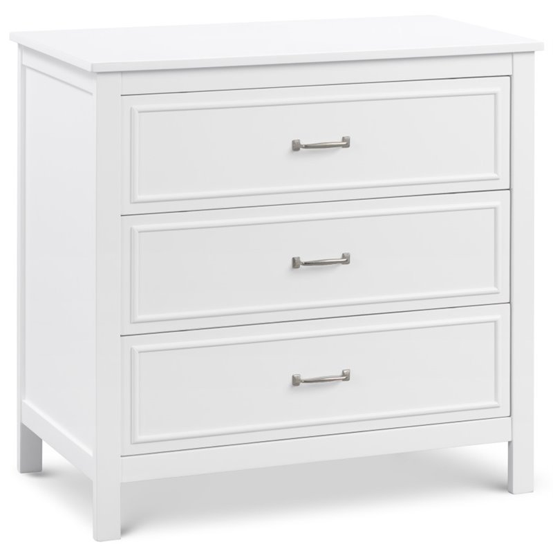 4-in-1 Convertible Crib Set with Matching Dresser Changing Table in Pure White
