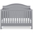 4-in-1 Convertible Crib and Dresser Set with Removable Changing Tray in Gray