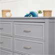 4-in-1 Convertible Crib and Dresser Set with Removable Changing Tray in Gray