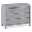 4-in-1 Convertible Crib and Dresser Set with Removable Changing Tray in Gray