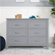 4-in-1 Convertible Crib and Dresser Set with Removable Changing Tray in Gray