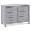 4-in-1 Convertible Crib and Dresser Set with Removable Changing Tray in Gray