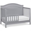 4-in-1 Convertible Crib and Dresser Set with Removable Changing Tray in Gray