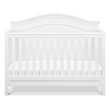 4-in-1 Convertible Crib and Dresser Set with Removable Changing Tray in White