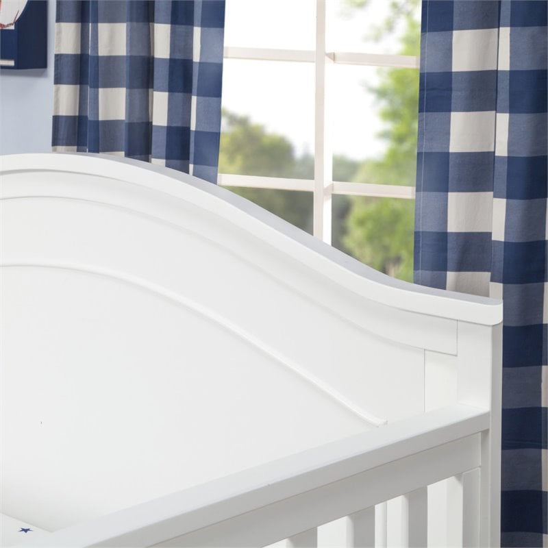 4-in-1 Convertible Crib and Dresser Set with Removable Changing Tray in White